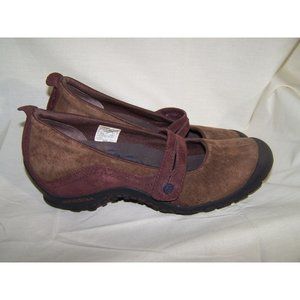 Merrell Shoes Plaza Bandeau Cherry Oak Brown 8 Leather